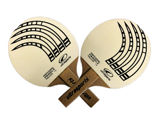 Raqueta de Ping Pong de Madera (Par)