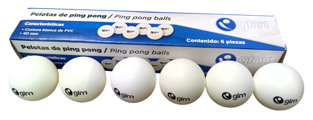 Pelota de Ping Pong Caja con 6