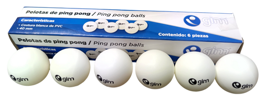 Pelota de Ping Pong Caja con 6